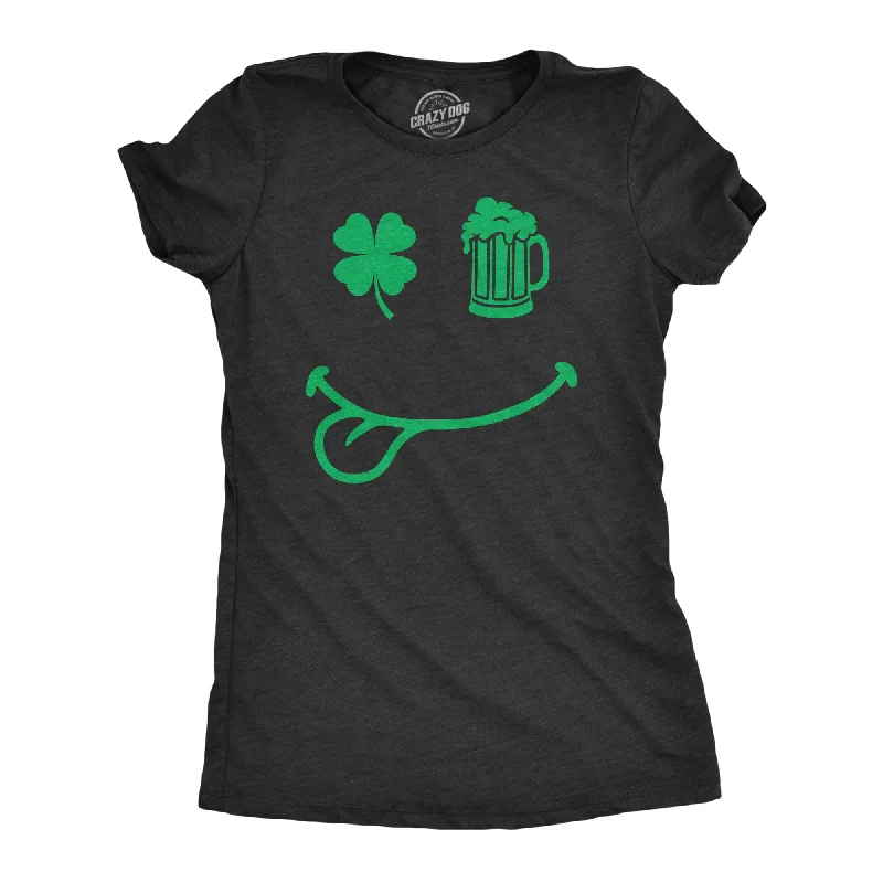 elegant tops for women -St Pat Smile Women's T Shirt