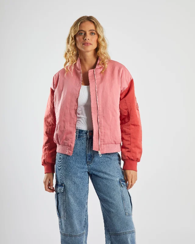 women's padded trench coats -Jetta Jacket Pink Blush