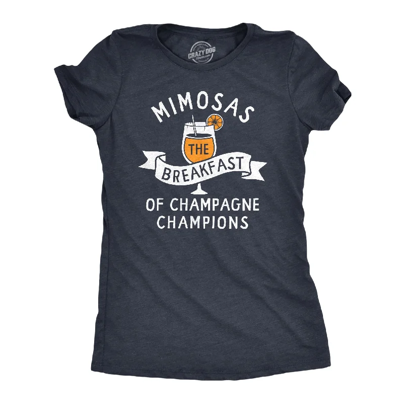 ladies' bell sleeve blouses -Mimosas The Breakfast Of Champagne Champions Women's T Shirt