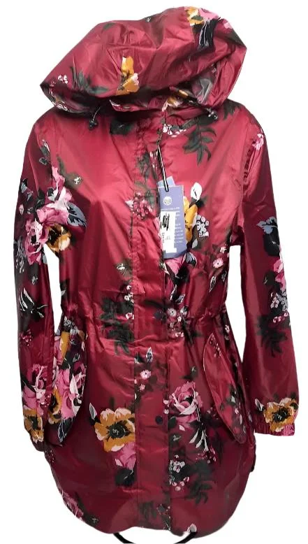 stylish wool jackets for women -Rain Coat - Maroon Floral