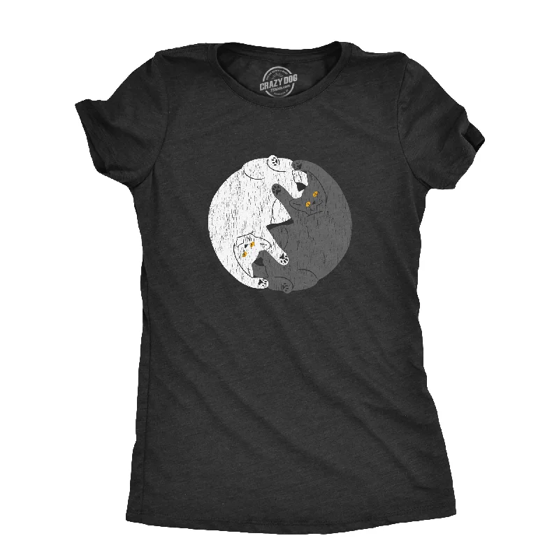 women's crop tops -Yin Yang Cats Women's T Shirt