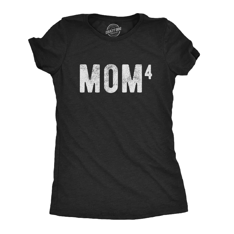 peplum tops for ladies -Mom Of Four Women's T Shirt