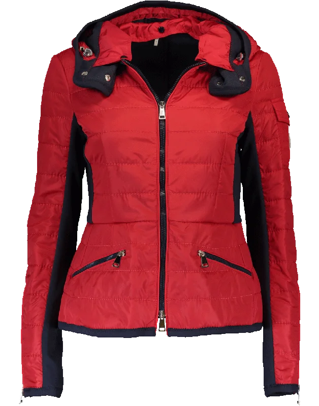 ladies' leather trench coats -Andradite Fitted Puffer Jacket