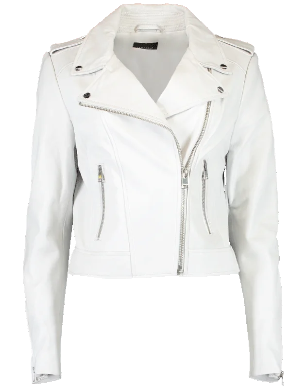 long sleeve jackets for women -Donna Leather Jacket