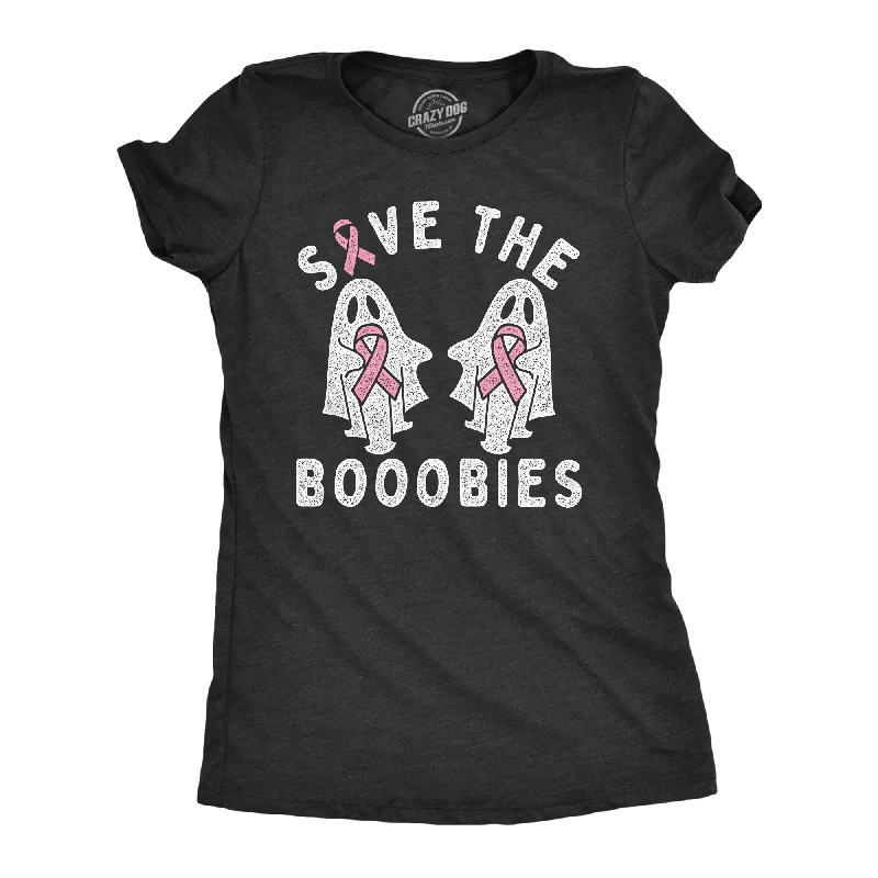 women's casual tops -Save The Booobies Women's T Shirt