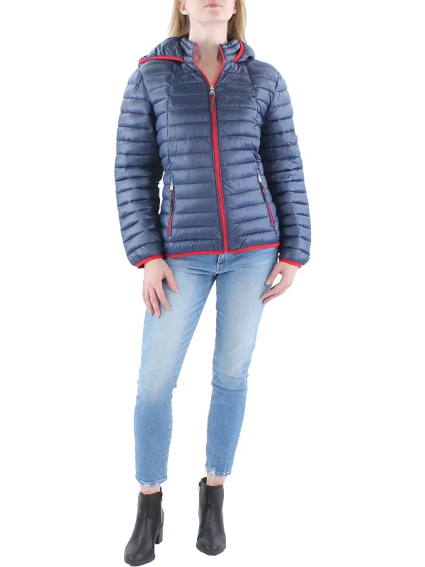 soft knit coats for women -Womens Quilted Sport Puffer Jacket