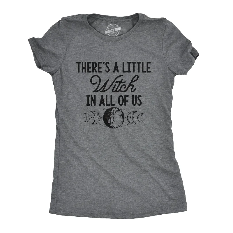 off shoulder tops for ladies -There's A Little Witch In All Of Us Women's T Shirt