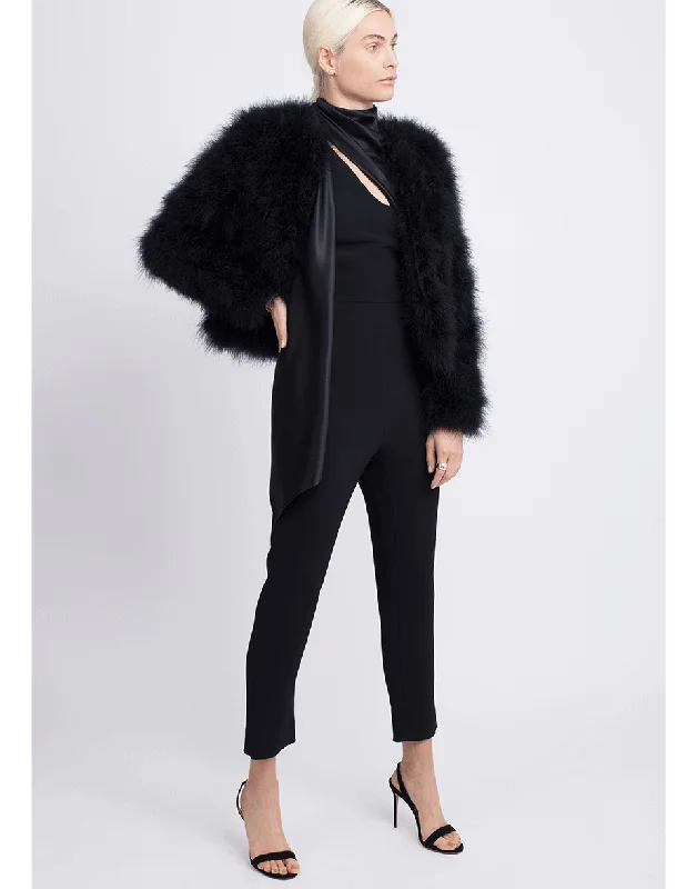 chic woolen coats for ladies -Deora Feather Jacket