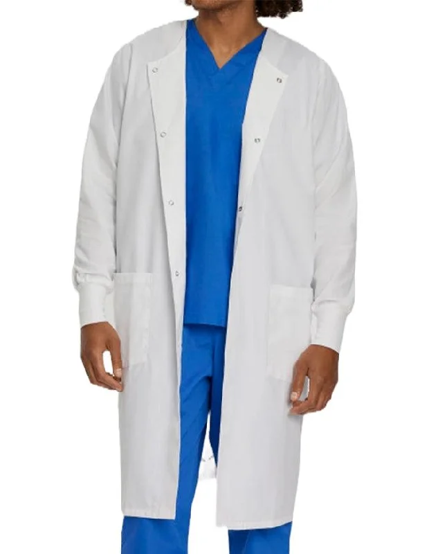 long faux fur coats for women -Landau 41 Inch Unisex Two Pockets Cover White Medical Lab Coat