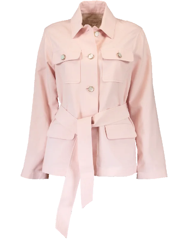 women's pea coats -Belted Ocean Jacket