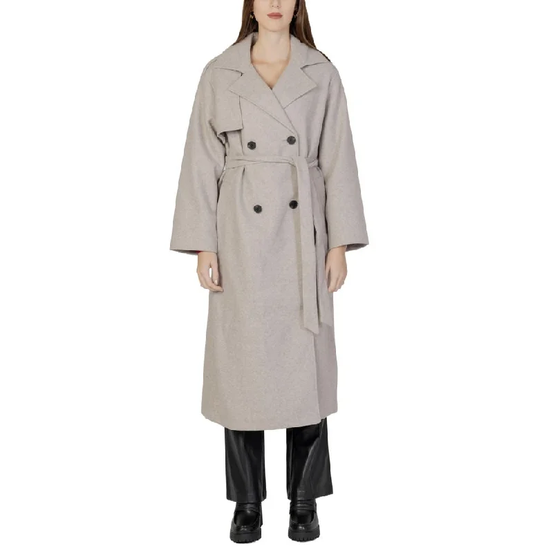 women's checked coats -Only  Polyester Jackets & Women's Coat