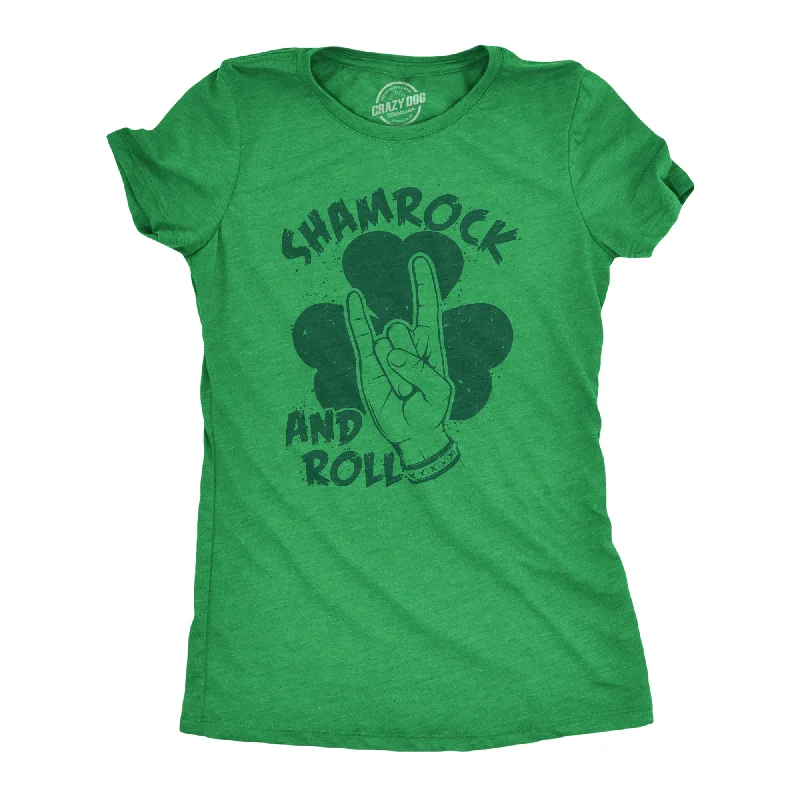 draped blouses for ladies -Shamrock And Roll Women's T Shirt