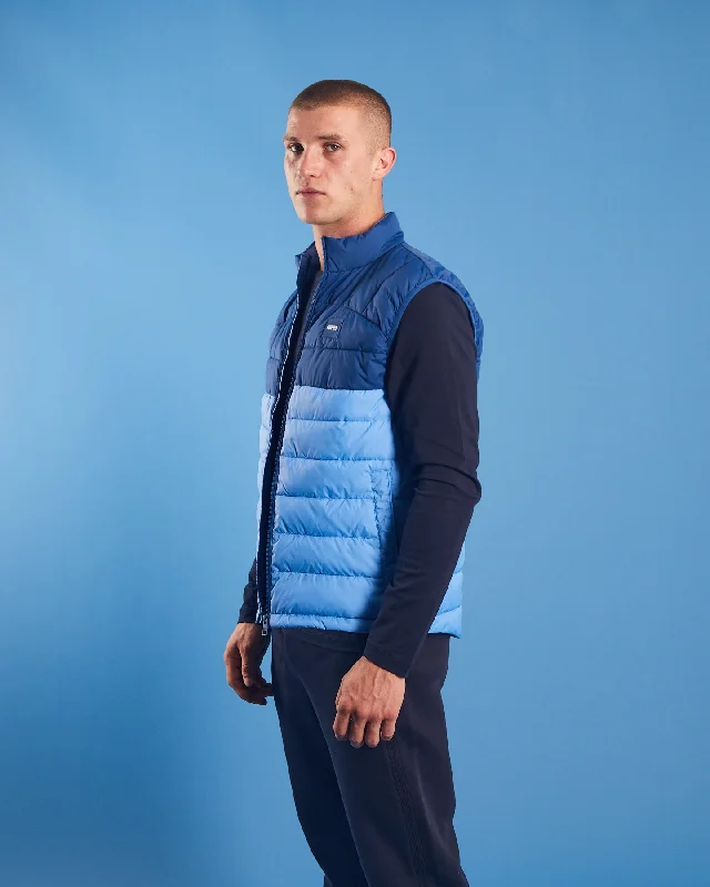 women's coat with detachable hood -Thor Gilet Blue Spark