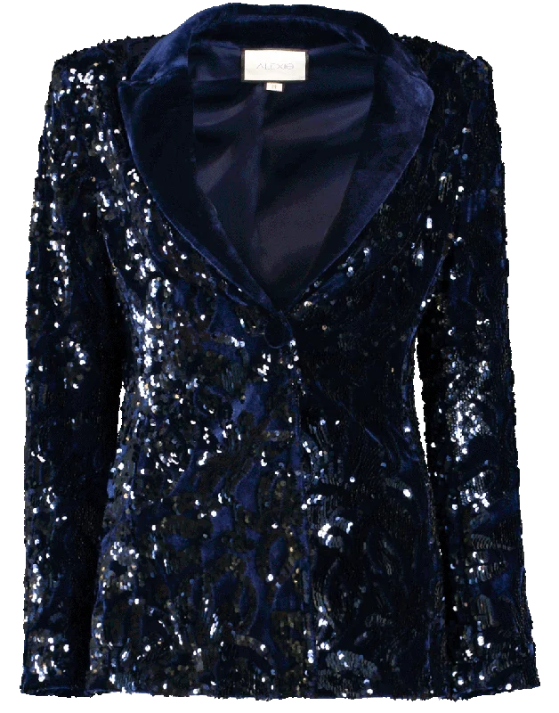 women's wrap coats -Rashida Sequin Jacket