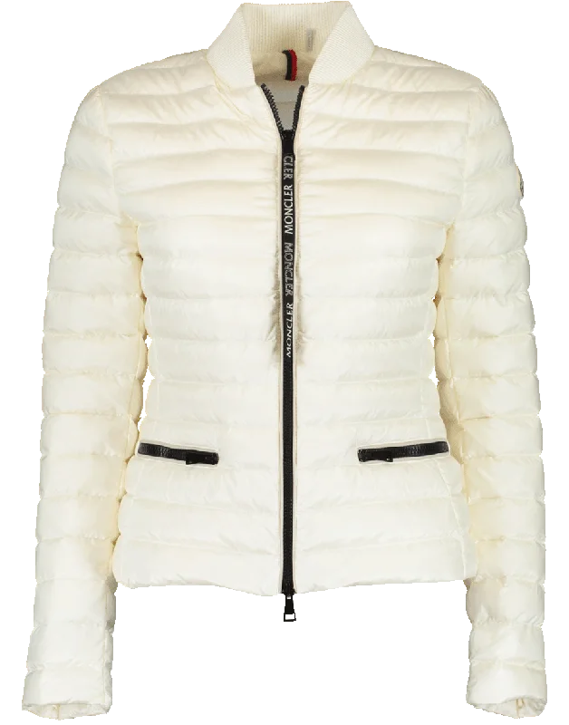 soft knit coats for women -Blenka Biker Puffer Jacket