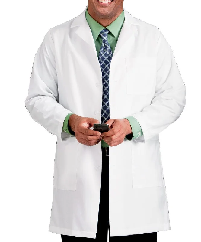 women's fur coats -Meta 38 Inch Men's Long Medical Lab Coat