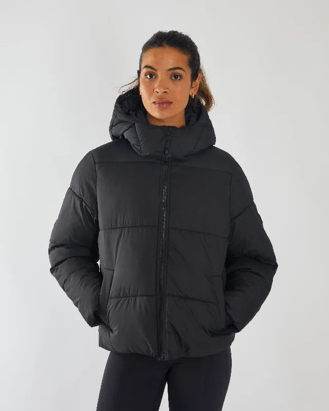 padded winter jackets for women -Polly Jacket Jet Black