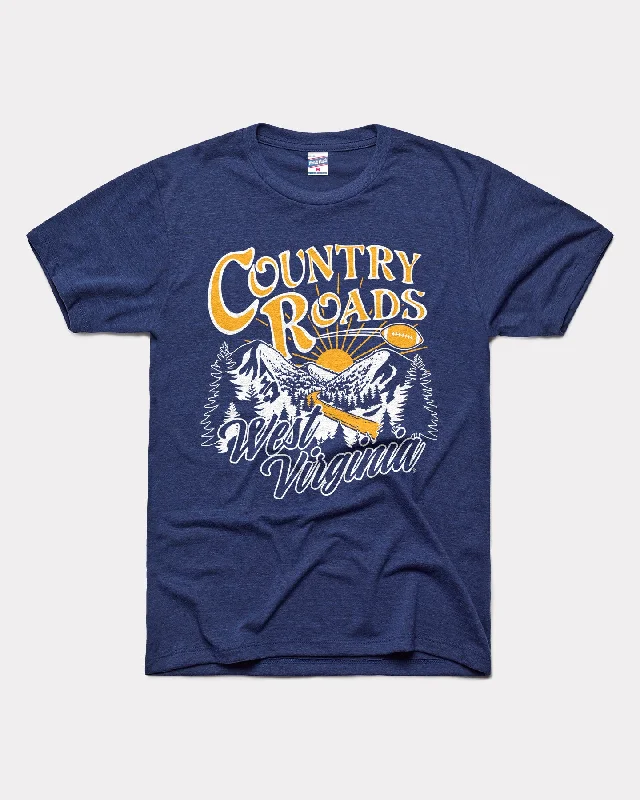 women's velvet blouses -West Virginia Country Roads Navy T-Shirt