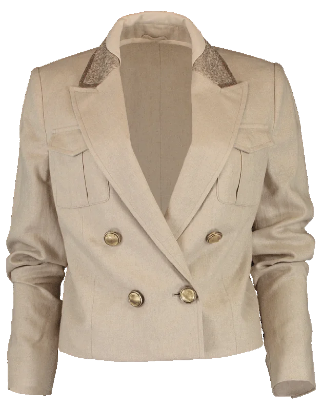 reversible jackets for women -Monili Collar Jacket