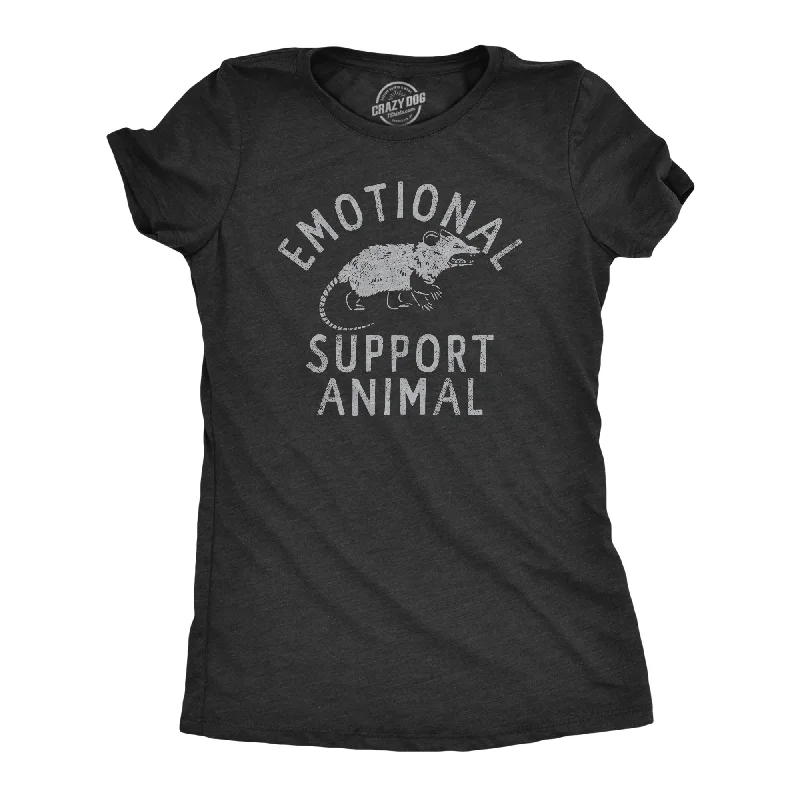 women's striped blouses -Emotional Support Animal Possum Women's T Shirt