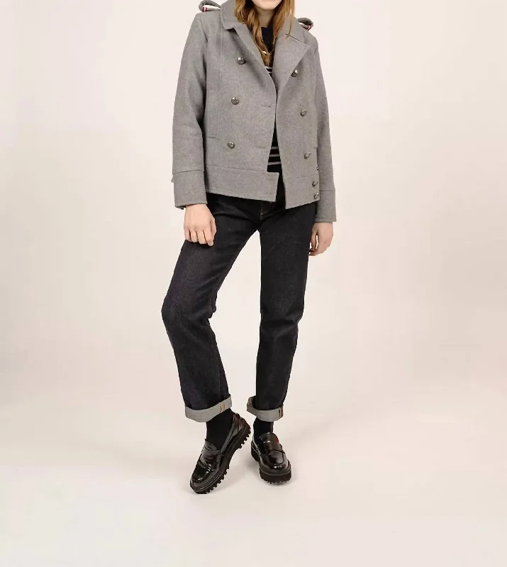 women's fleece-lined coats -Ste Brigitte Coat Jacket In Gray