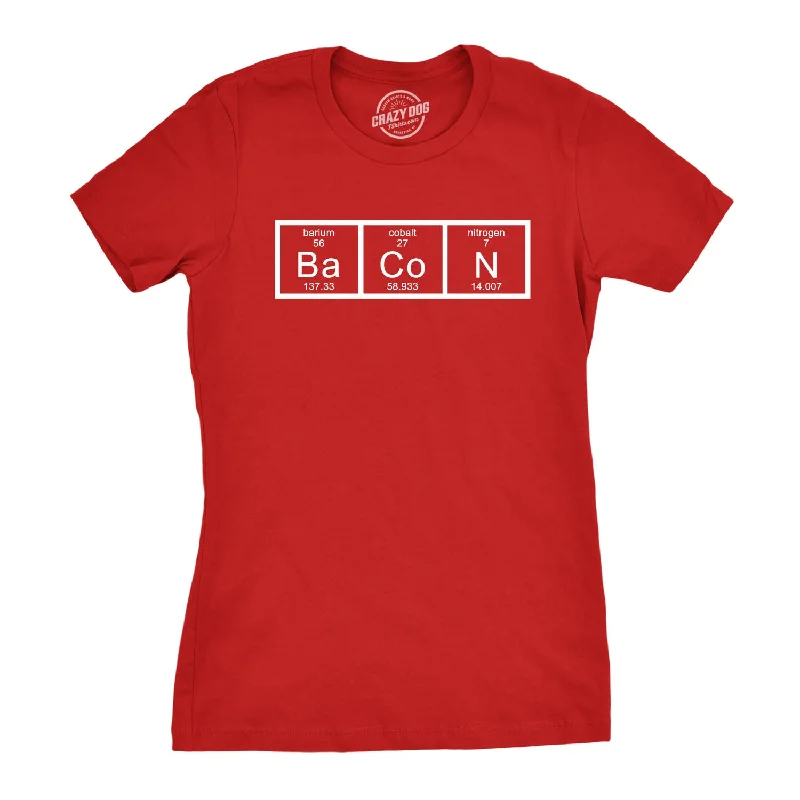 cotton tunic tops for women -Chemistry Of Bacon Women's T Shirt