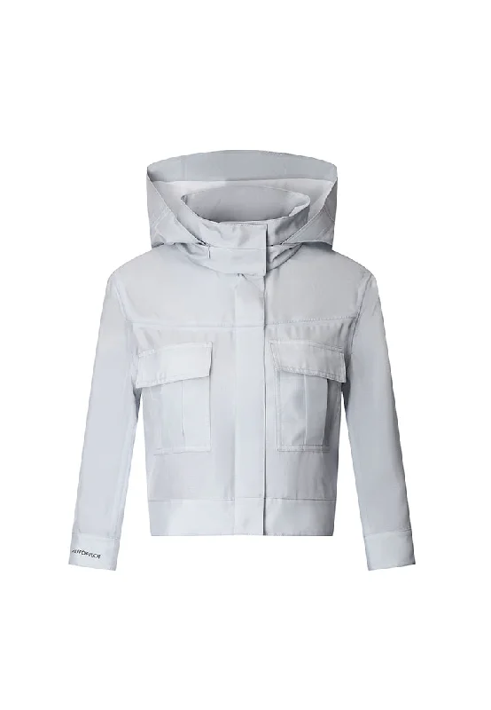 women's cocoon coats -Cloud Mist Cropped Jacket