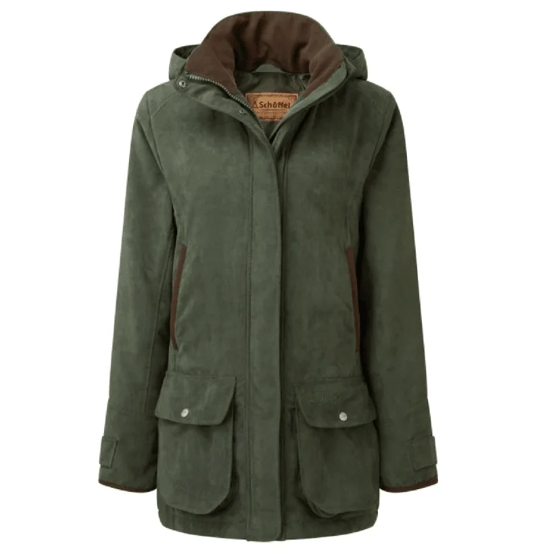 casual jackets for women -Schoffel Womens Teal shooting coat - Cedar