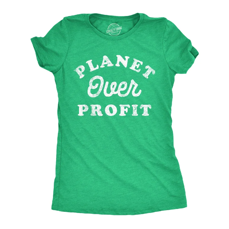 casual denim shirts for women -Planet Over Profit Women's T Shirt