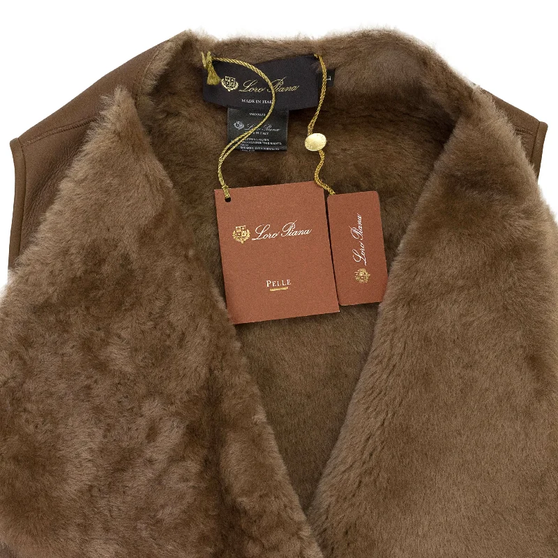 ladies' trench jackets -FUR BROWN JACKET