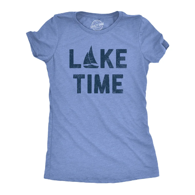 lightweight tops for summer -Lake Time Women's T Shirt