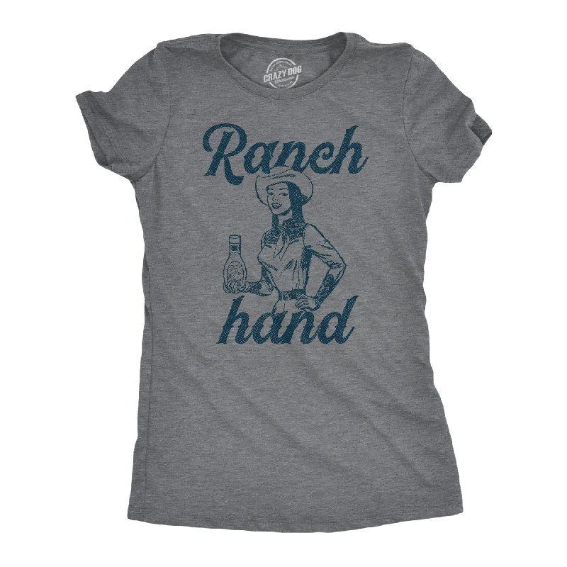 sheer chiffon tops for ladies -Ranch Hand Women's T Shirt