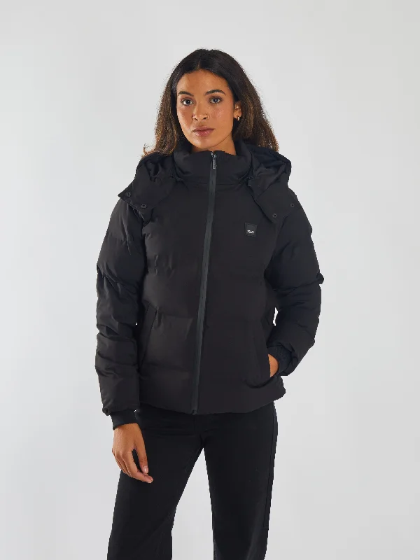 double-breasted coats for women -Aline Jacket Jet Black