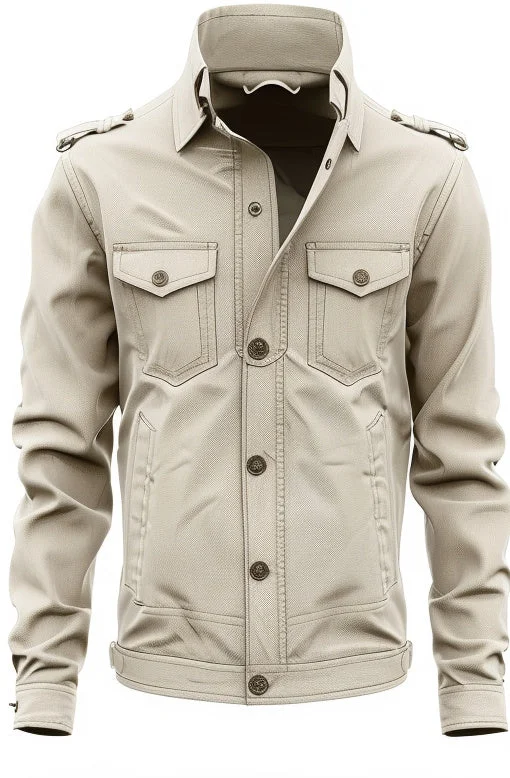 women's cozy coats -Men Stylish Cotton Jacket