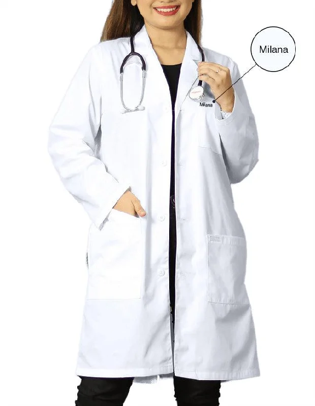 puffer coats for women -Free Embroidery Heedfit Unisex Premium White Lab Coat