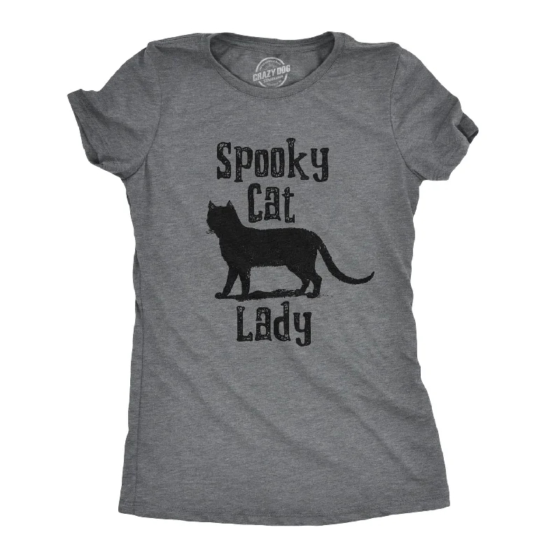 button-down shirts for women -Spooky Cat Lady Women's T Shirt