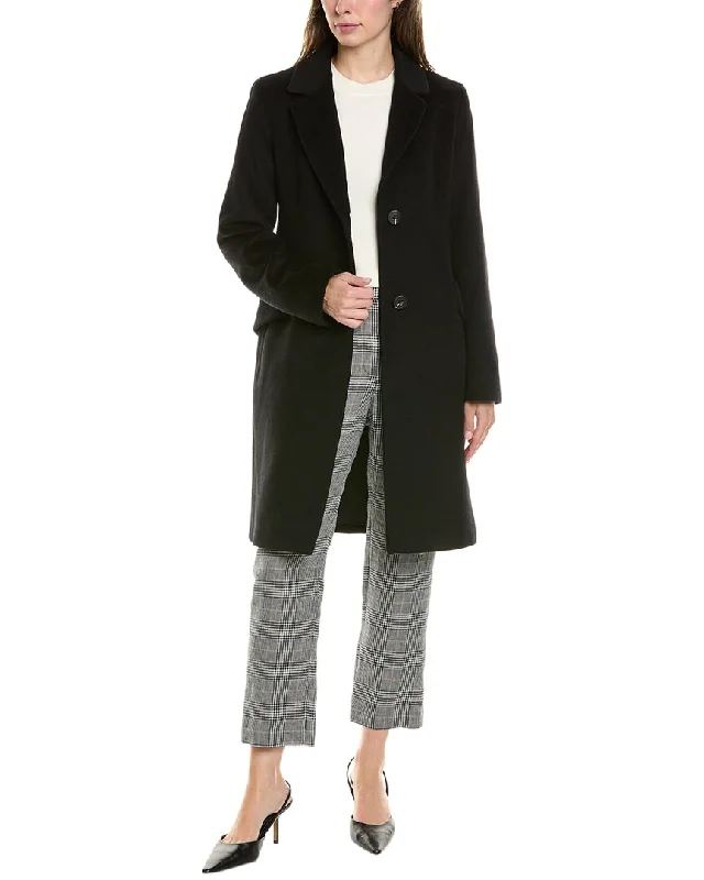 lightweight jackets for women -FLEURETTE Medium Wool-Blend Coat