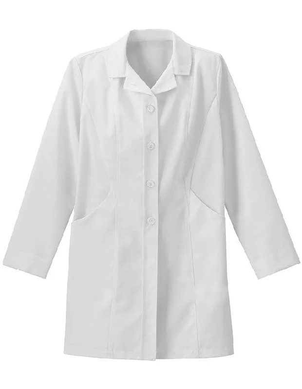 women's casual outerwear -Meta Women's Double Curve Pocket Stretch Lab Coat