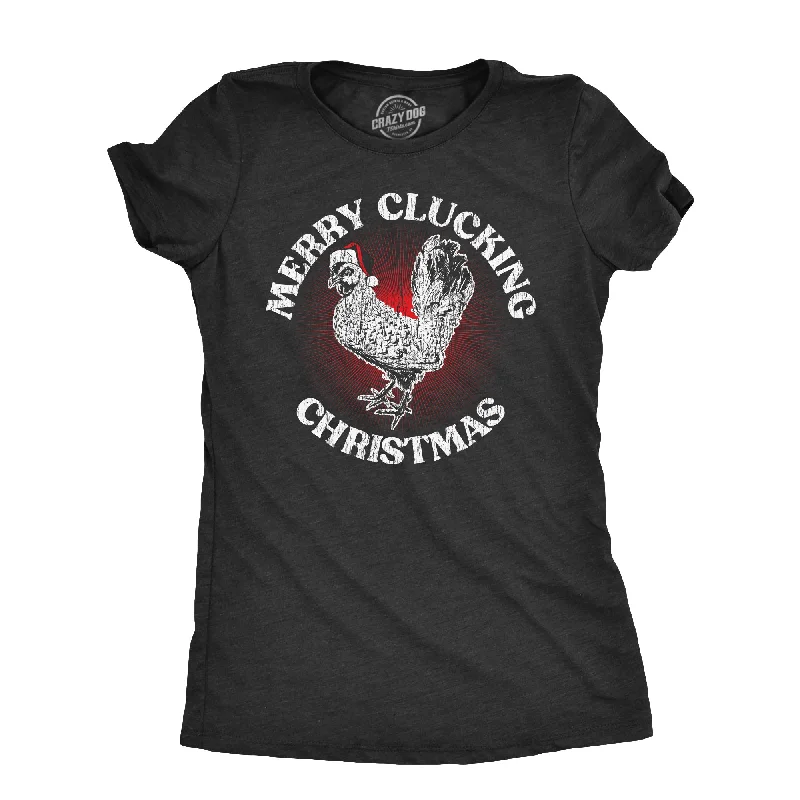 lightweight tops for summer -Merry Clucking Christmas Women's T Shirt