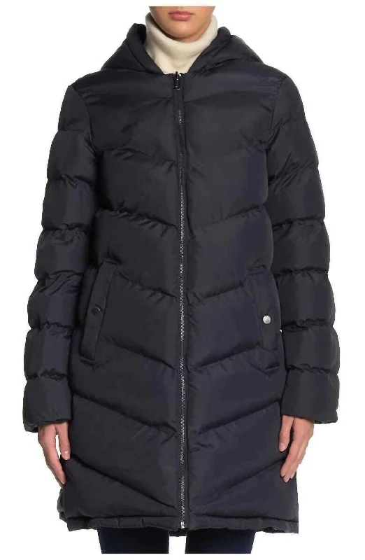 women's long trench coats -Liberta Parka Down Jacket In Black