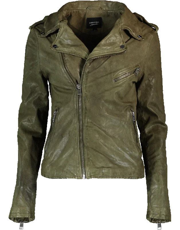 long coats for women -Kiyoshi Biker Jacket