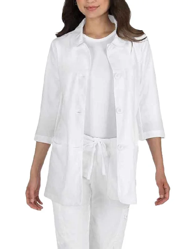 women's casual coats -KOI Women's Amber Three Quarter Sleeves Labcoat