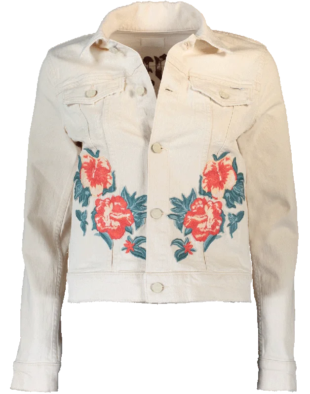 sporty jackets for women -The Bruiser Floral Embroidered Jacket