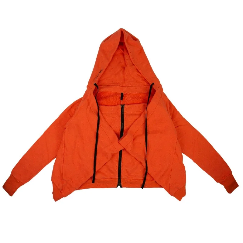 ladies' quilted jackets -Orange Cotton 'Tie Front' Jacket