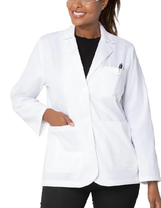 warm winter jackets for women -Landau Uniforms 28.5 Inch Consultation Women White Medical Lab Coat