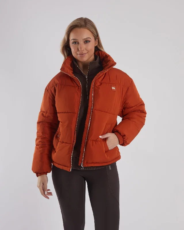 cropped jackets for women -Missy Jacket Cinnamon Orange