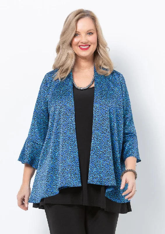 elegant double-breasted jackets for women -Blue Reef Jacket