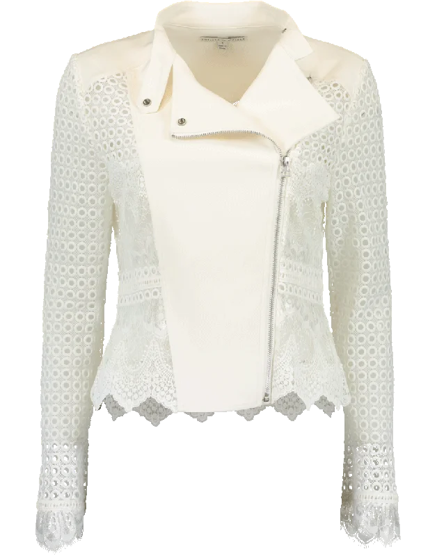 oversized wool coats for ladies -Mario Lace Jacket