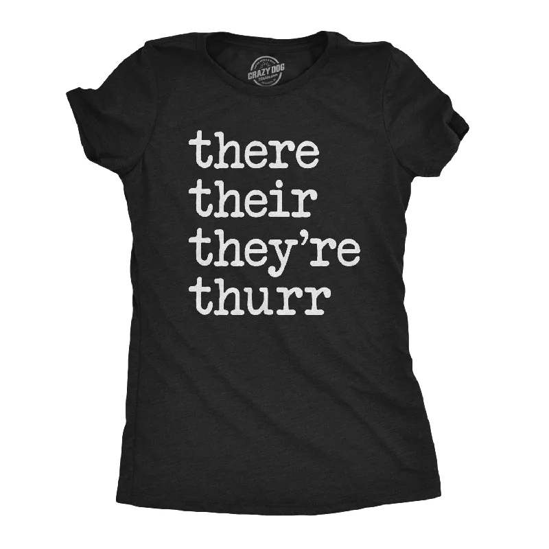 polo shirts for women -There Their They're Thurr Women's T Shirt