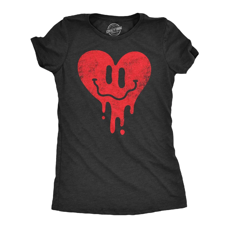 summer floral camis for women -Dripping Heart Face Women's T Shirt